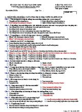 Kiểm tra 45 phút học kỳ 2 môn Công nghệ 11 (Mã đề 209) - Trường THPT Trần Quang Diệu